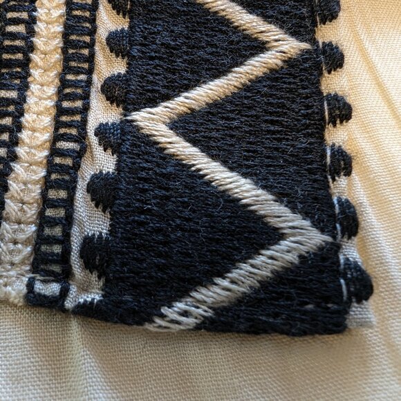 SOLITAIRE NWT Hand Made blouse top Sz S EMBROIDERY lace RUFFLE cuffs BOHO CHIC - Picture 6 of 14